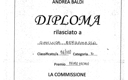 Gianluca Bergamasco – I Premio VII Concorso Pianistico Internazionale Andrea Baldi