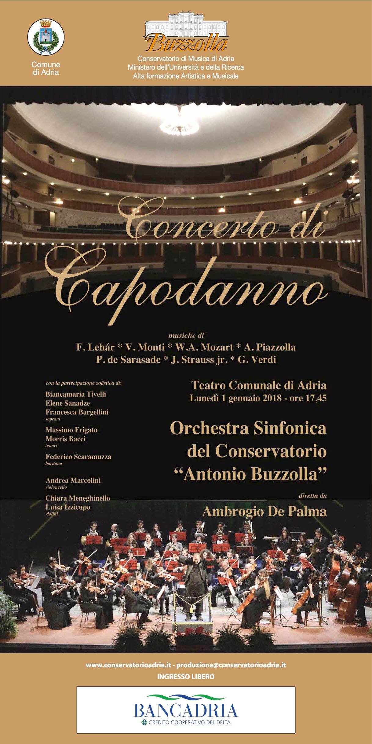 Concerto di Capodanno, 1 Gennaio 2018 ore 17.45
