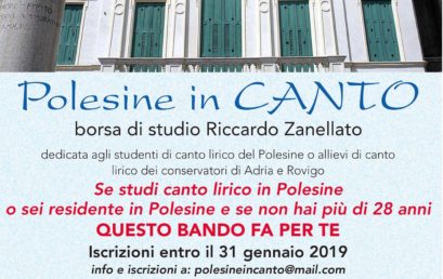 Borsa di Studio Riccardo Zanellato “Polesine in canto”