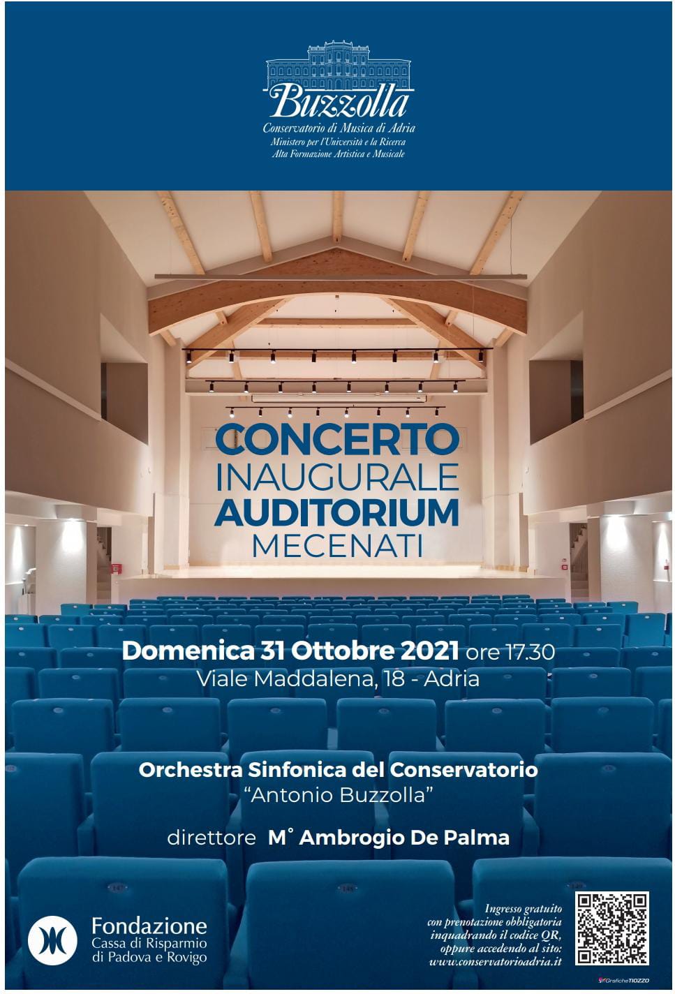 Concerto inaugurale auditorium – domenica 31 ottobre 2021
