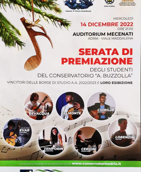 Concerto dei vincitori delle borse di studio della Fondazione Mecenati, 14 dicembre 2022