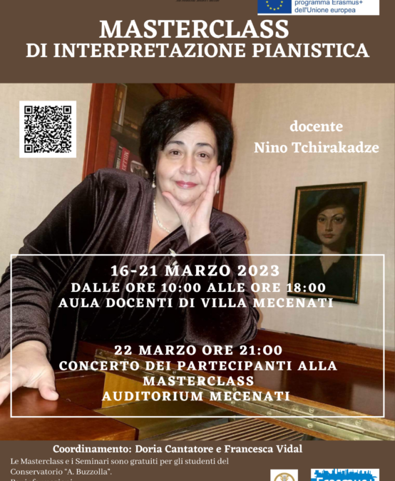 16-21 marzo 2023 – Masterclass di interpretazione pianistica con Nino Tchirakadze