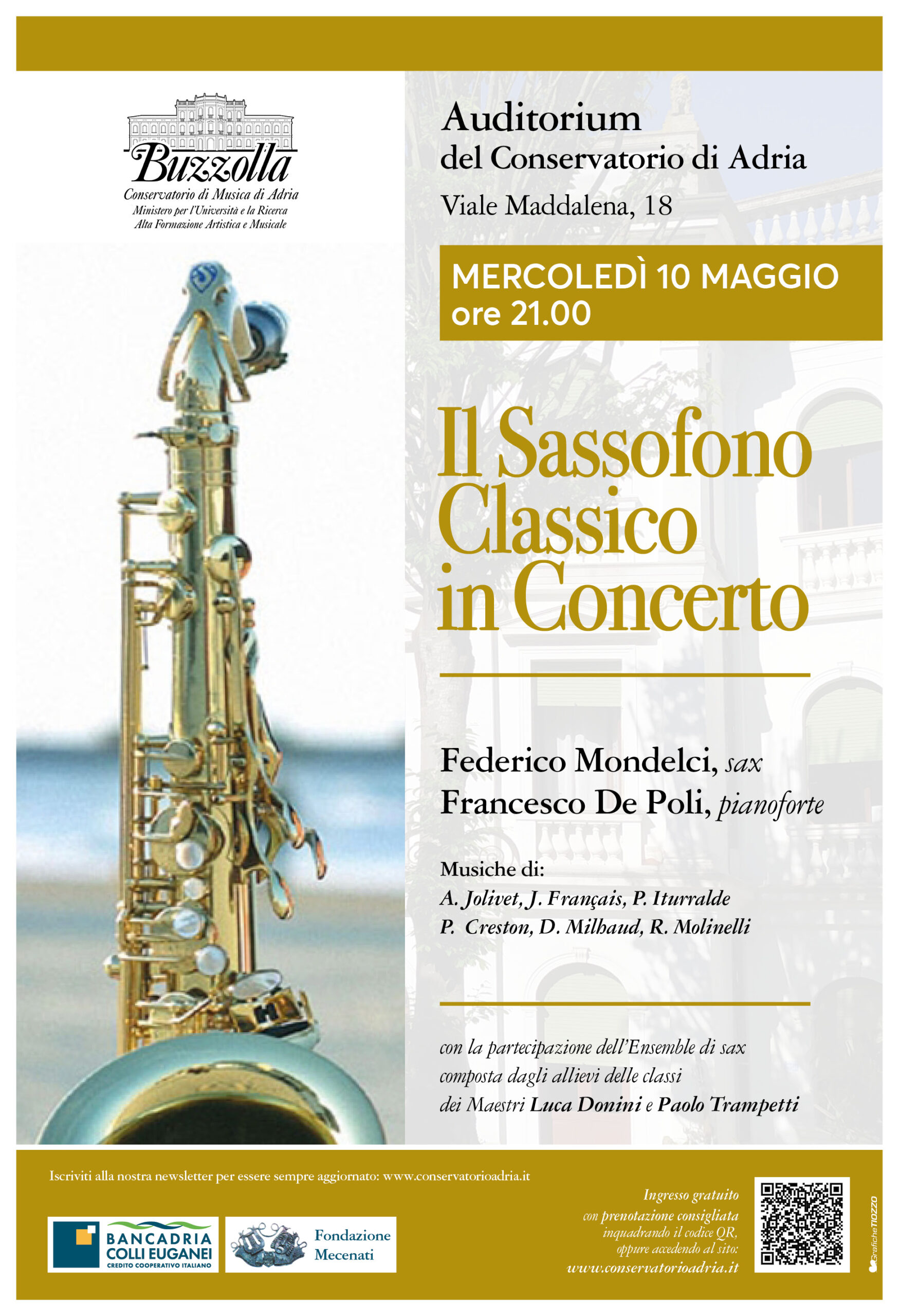 10 maggio 2023 – Il Sassofono Classico in Concerto