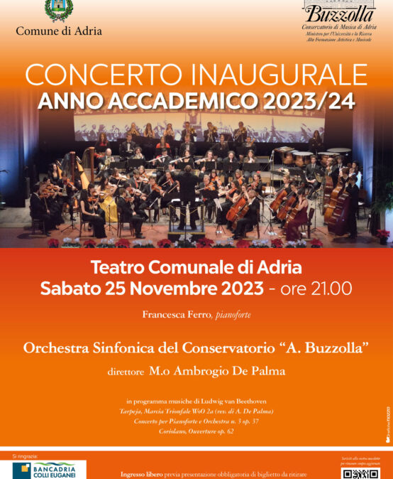 Concerto Inaugurale, 25 novembre 2023 ore 21.00