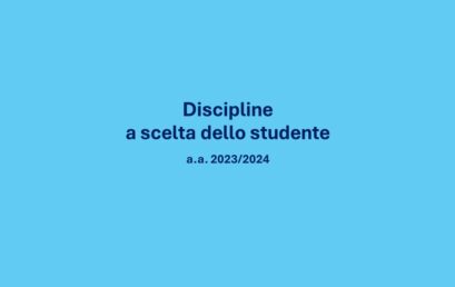 Discipline a scelta dello studente a.a. 2023-2024