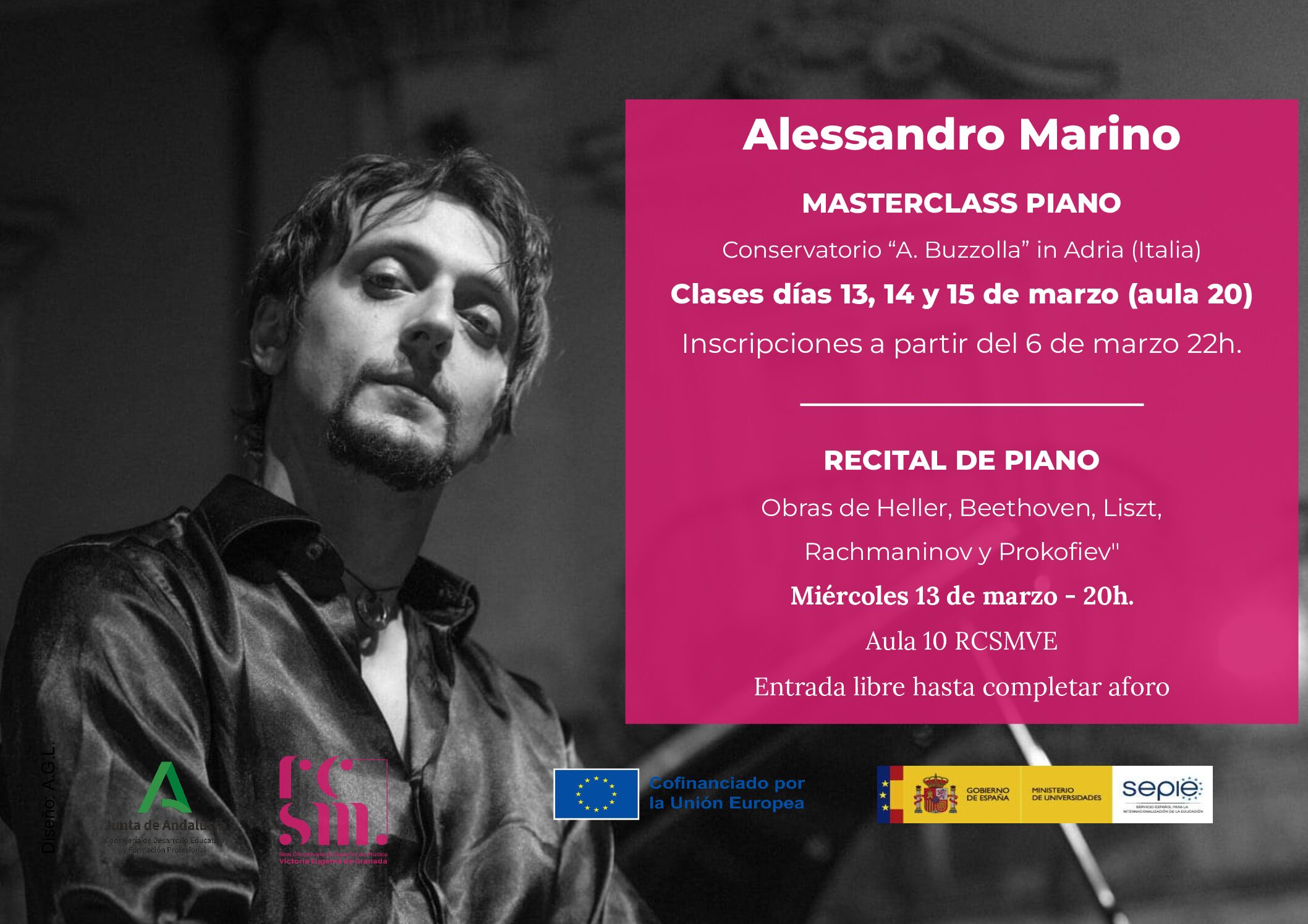 Il Prof. Alessandro Marino in visita al Real  Conservatorio de Mùsica “Victoria Eugenia” di Granada